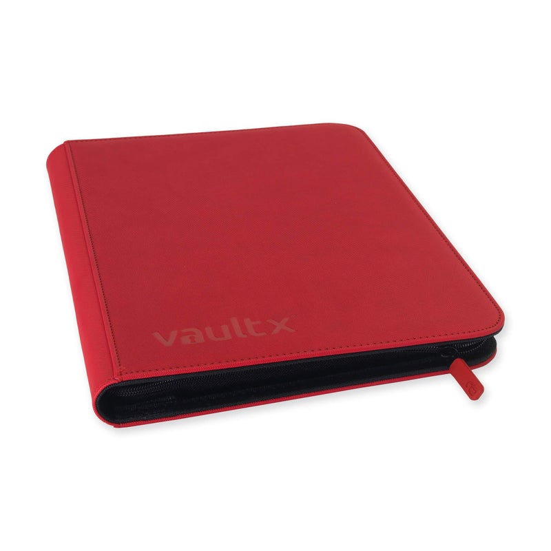 Vault X 9 Pocket Trading Card Zip Binder, 360 Cards, Premium Exo-Tec Album Material, 20 Side-Loading Pages, Folder for Collectible Games, Sports, TCG (Red) - Image 1